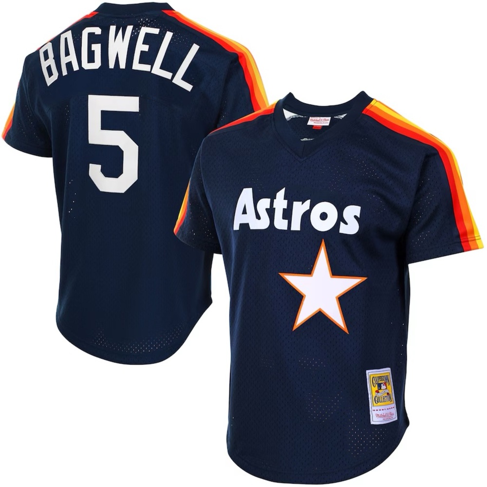 Houston Astros Jeff Bagwell Mitchell And Ness Cooperstown Mesh Jersey Size XXL